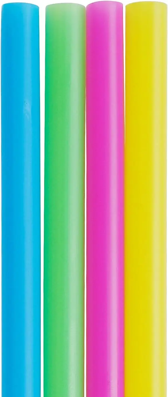 Jumbo milkshake Smoothie Straws wide large reusable boba tea straws plastic BPA FREE disposable boba straw individually wrapped
