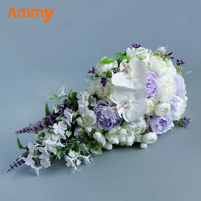 Ammy Artificial flower bouquet Butterfly orchid The bride carries an outdoor wedding bouquet flower ball home decoration