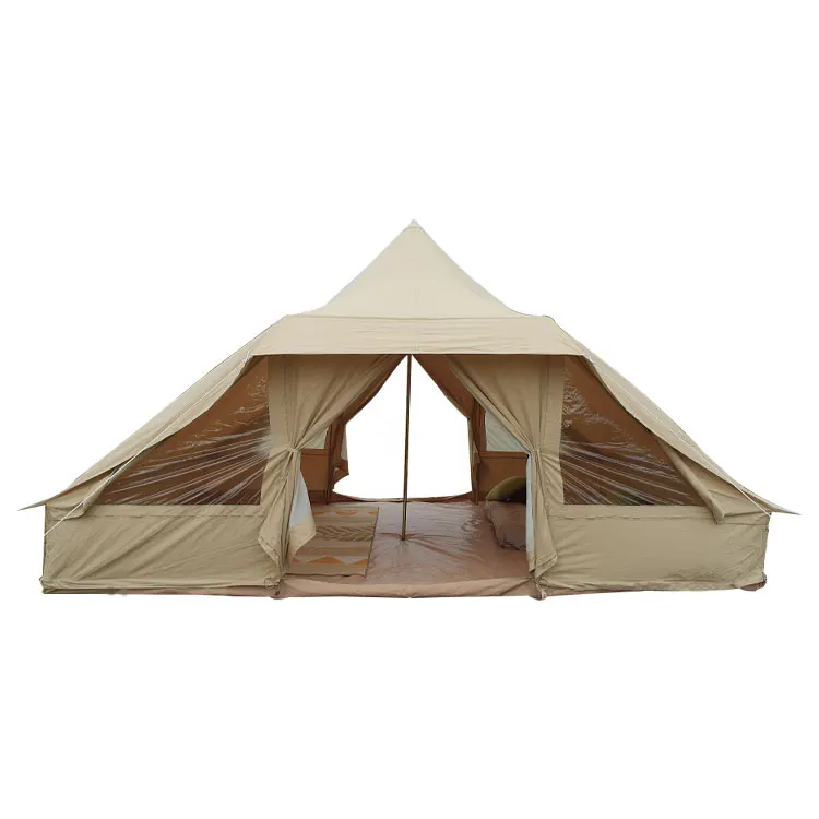 Unistrengh Factory OEM outdoor canvas Tent camping yurt glamping 6x4m touareg bell tent
