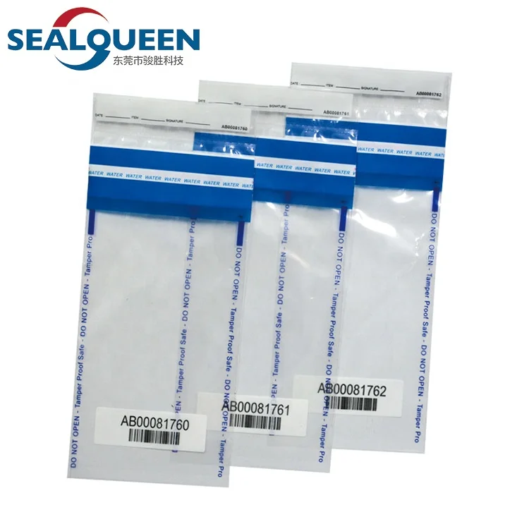 Custom Logo  LDPE Plastic High Safety Security Envelope Tamper Evident Mobile Phone Security Bag