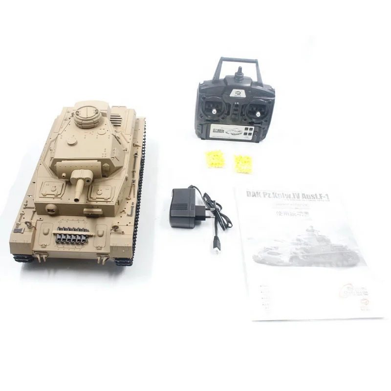 Heng Long 3858-1 1:16 German Panzer IV F Type RC Medium Tank Toy With Smoking