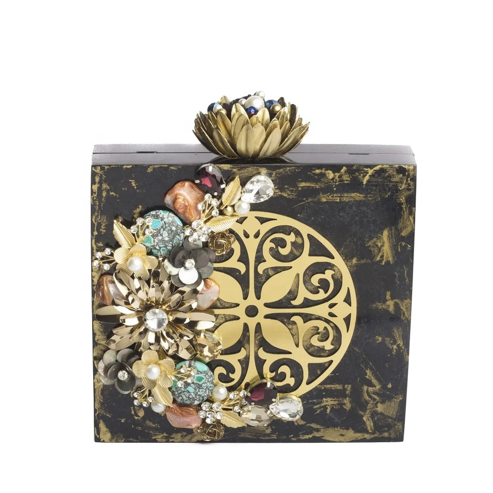 New Style Luxury Genuine Stylish Evening Purse Clutch Bag Woman Handbag Elegant Top Classic Resin Fashionable Customized Design