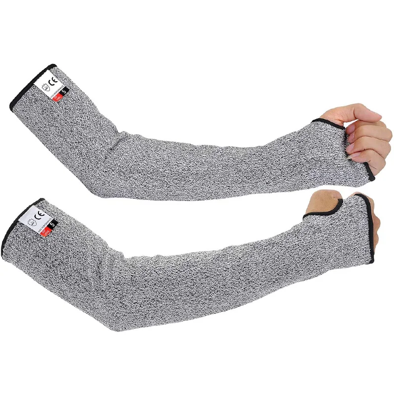 5 уровень стекловолокна HPPE устойчивый к порезами защитный рукав для рук Экстра большой анти-резка защита от истирания рабочие защитные рукава