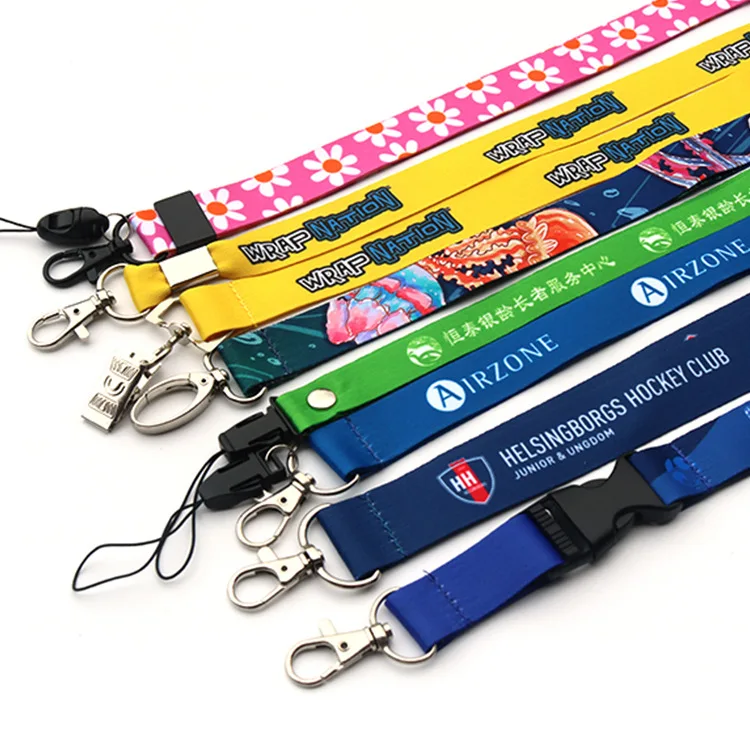 promotional lanyards Custom Printed Polyester Neck Lanyard With Logo sublimation polyester lanyard roll