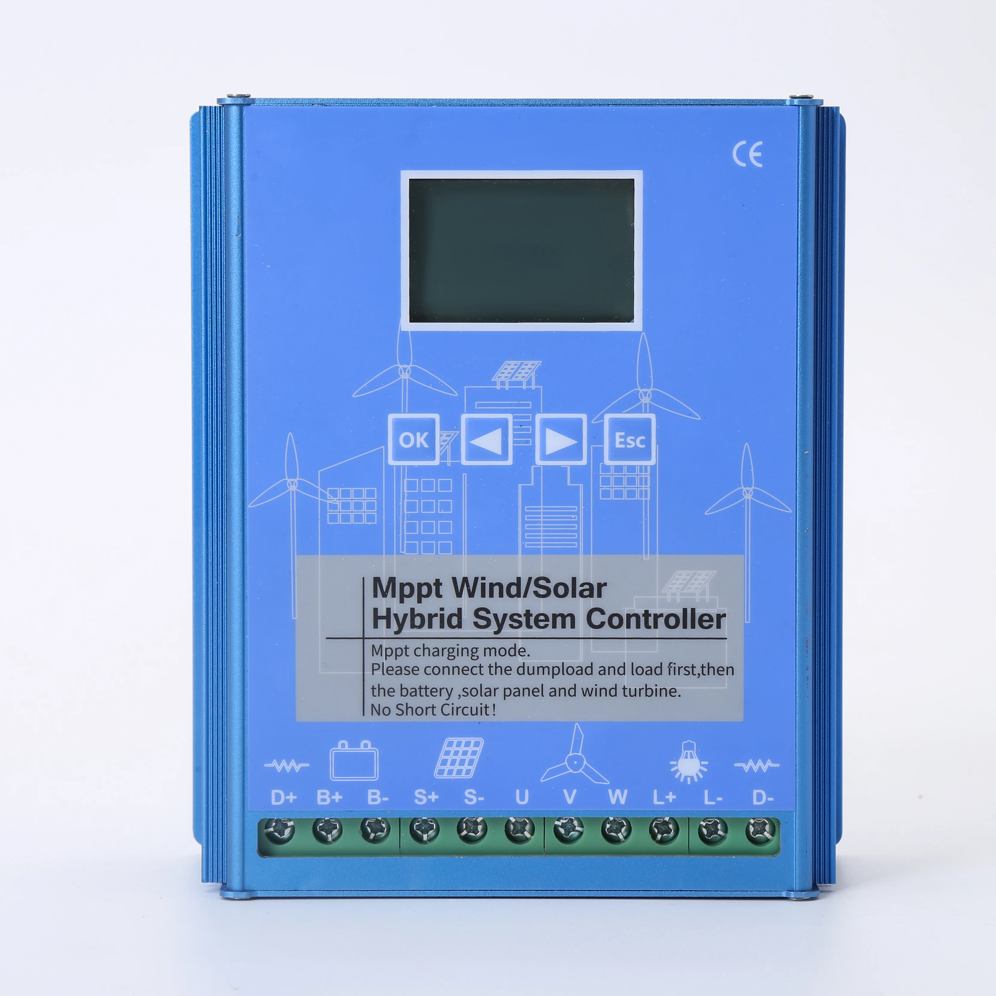 Tengyu New 12V/24V  Auto  600W  MPPT Wind/Solar Hybrid System Controller Wind solar charge controller