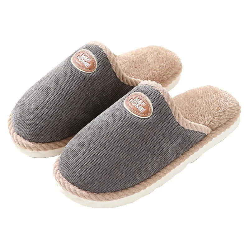 indoor non-slip thick bottom and warm keeping fluffy womens slippers slides slippers Mens slippers croc charms womens shoes