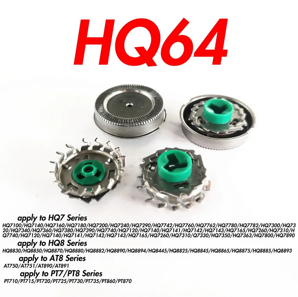 
Electric Shaver Razor Blades,Round Blade Shaving Heads Replacement include logo HQ64 