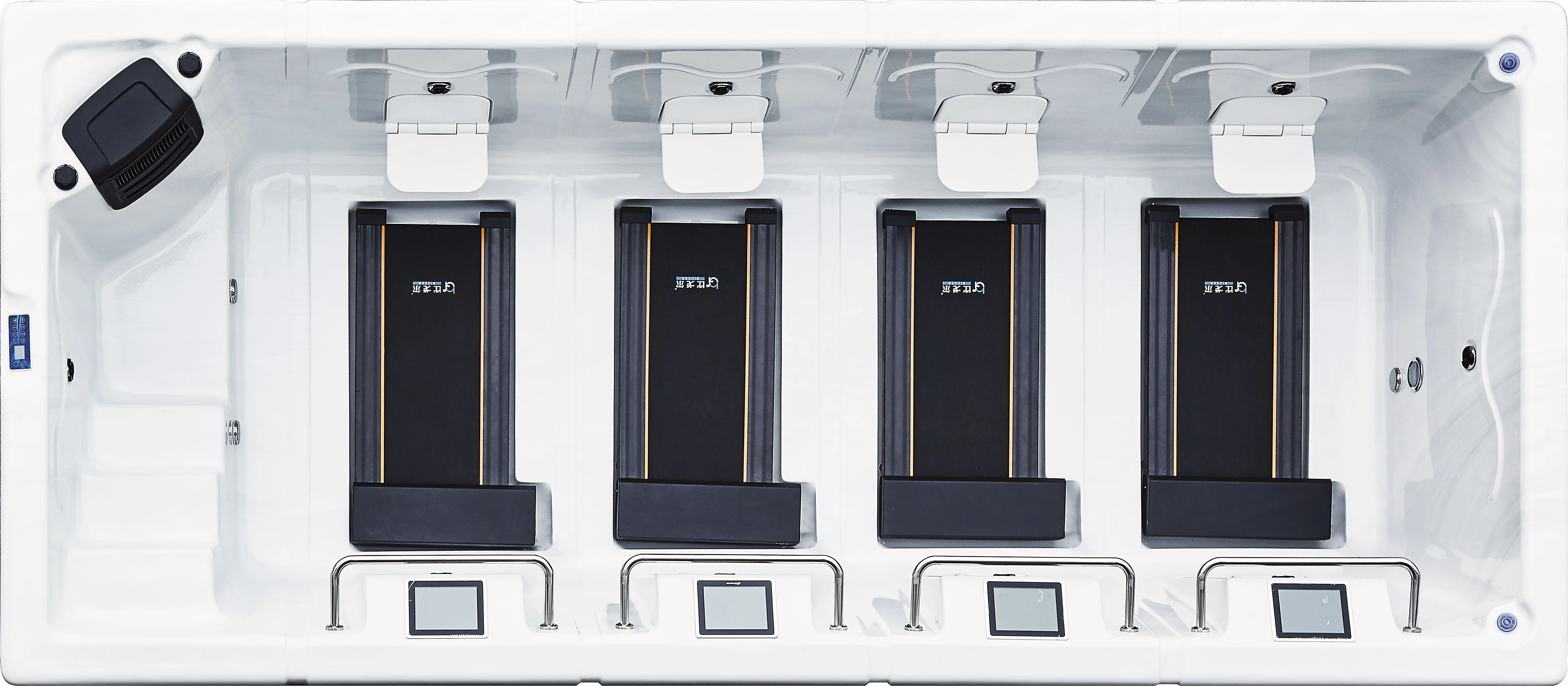 rehabilitation swimming pool spa underwater treadmill jogging pad acrylic commercial GYM pool