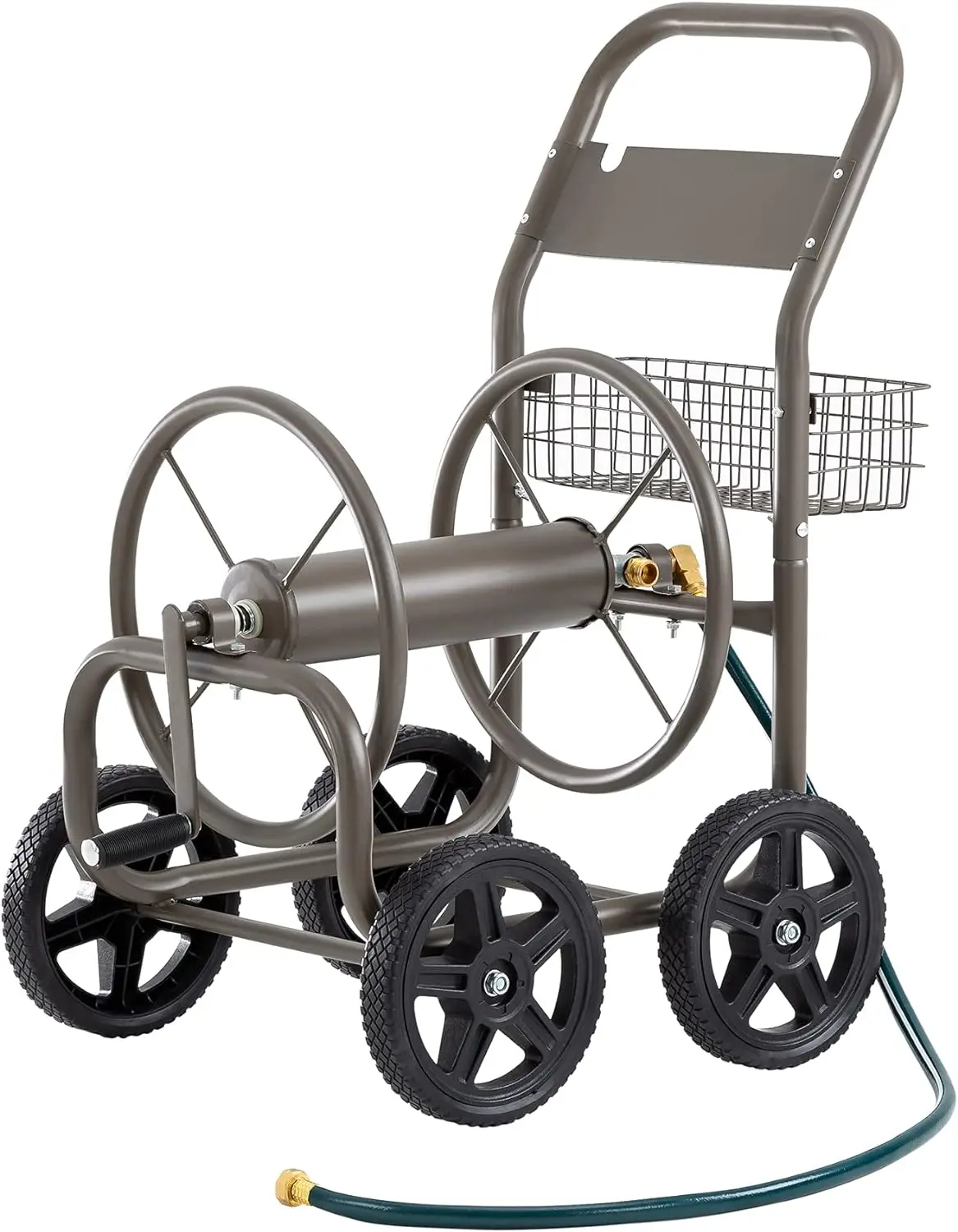 Hose Garden Hose Reel Cart Portable Hose Organizer Pneumatic Tires for Yard Garden Farm
