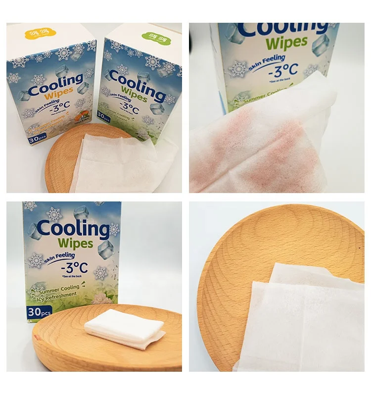 OEM ODM Body Cleaning Wet Wipes Skin Care Wipes Ice Cool Wipes for Adults