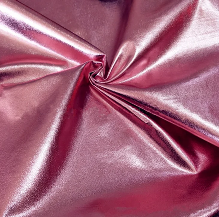 2023 Fashion Hot Foil Coated 100% Polyester Glitter Printed Foil Fabric for Winter Jacket