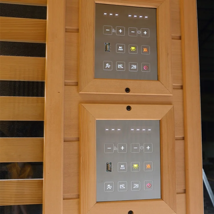 luxury 6- 8 person hemlock wood dry sauna cabin home custom sauna box ozone Infra red sauna room