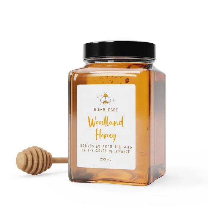 manufacture custom shape professional security seal stickers matte finish waterproof labels for honey bottle