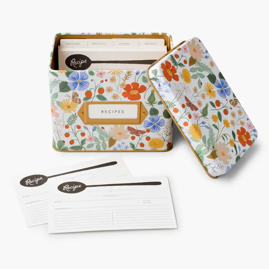 Customized Printing Recycled Paper Cooking or Cocktail Recipe Box with Cards and Dividers Sets