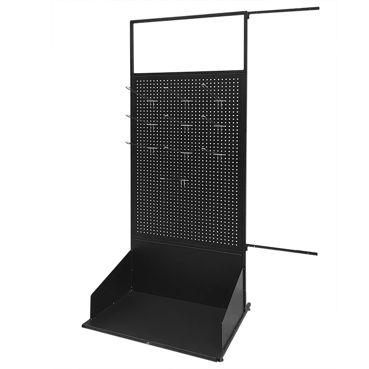 Metal Wire Wig Hair Extension Wall Display Rack Stand With Wheels