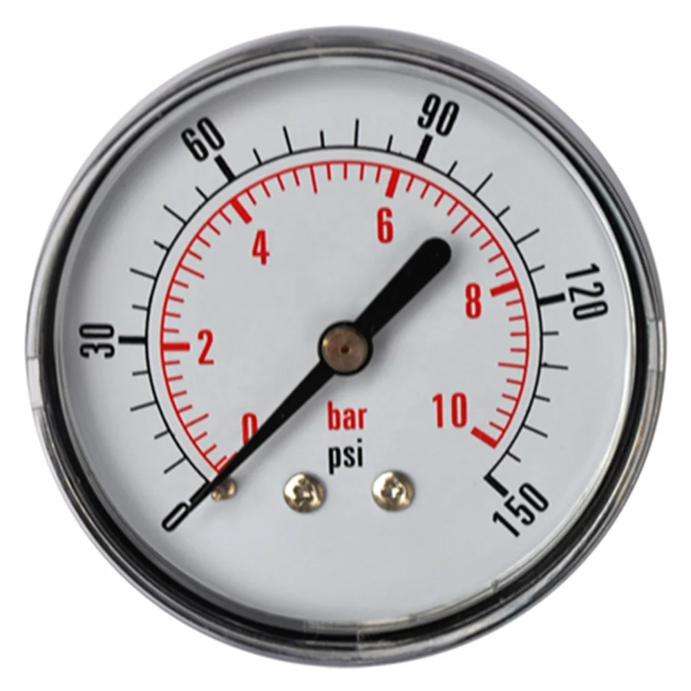 Professional manufacturer center back oxygen gas pressure gauge
