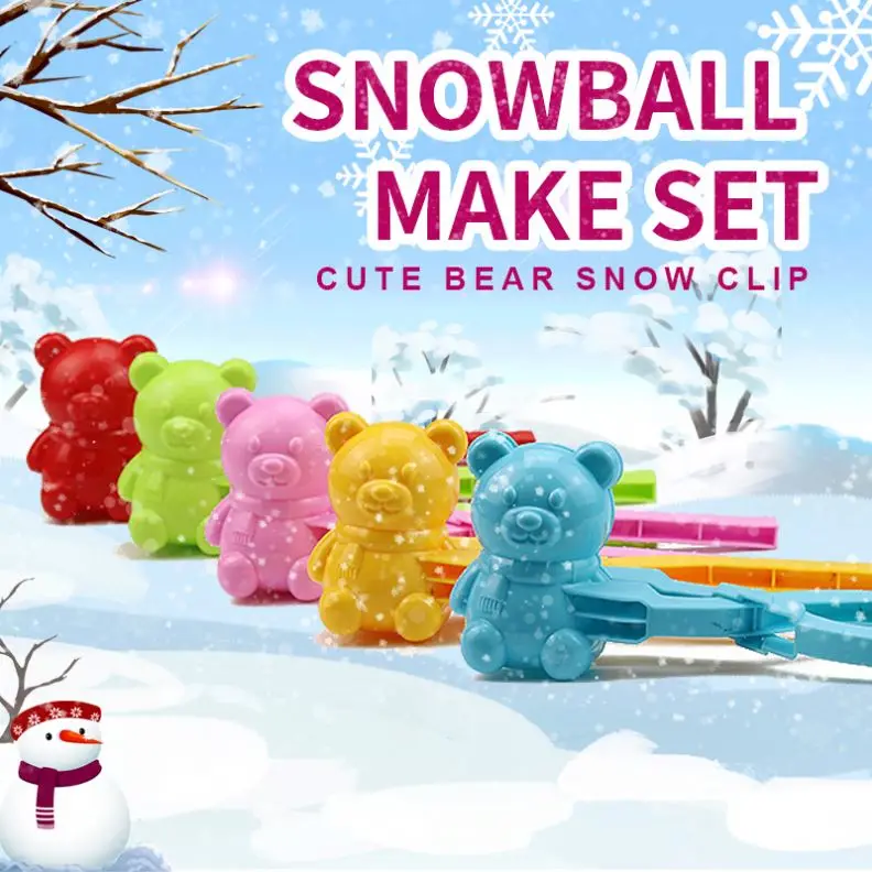Snow Maker Ball Kids For Winter Outdoor Toys Tool Duck Sand Fights Toy And Clips Adults Clamps Sports Mold Snowball Clip Play