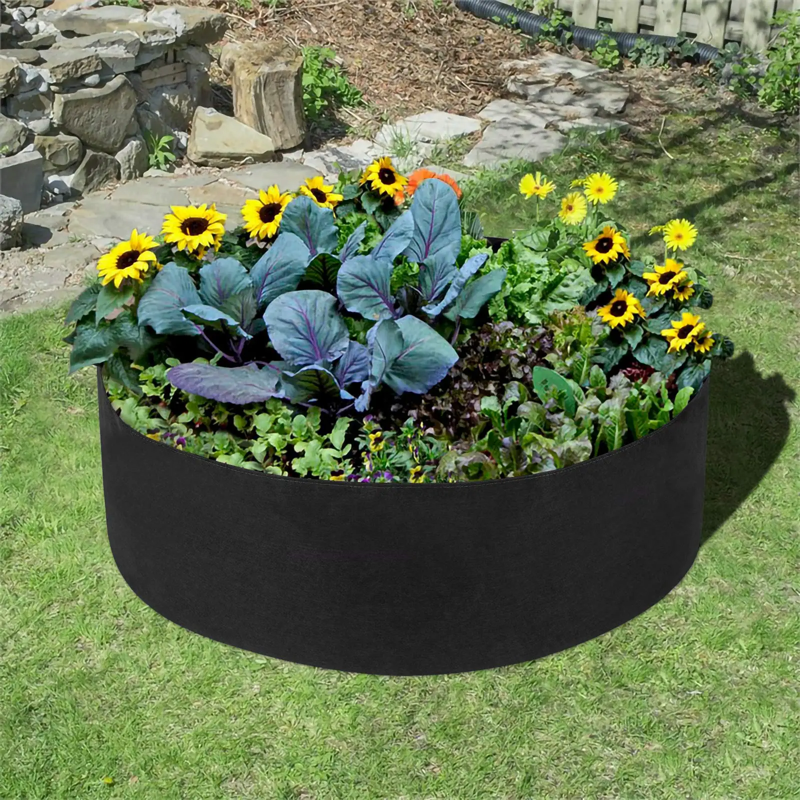 Heavy Duty Fabric Gallon Grow Bag for Plant Black Large Heavy Fabric Grow Bed Durable Breathe Cloth Planting Pot for Carrot