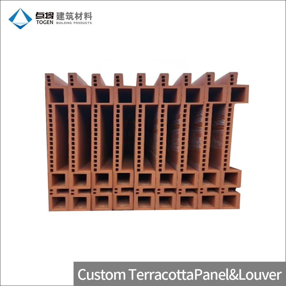 Togen decorative terracotta plaza facade for residential wall panel cladding