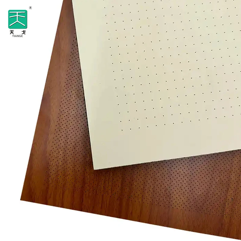 Building Project/TianGe Studio Wooden Fireproof Mgo Micro Perforated Free Standing Acoustic Ceilling Wood Panel