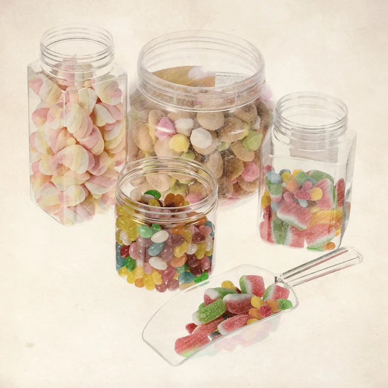 IC-2152 Kitchen Bar Party Wedding Ice Bath Food Candy Sugar Multi-purpose 40Z Clear Plastic Kitchen Scoop