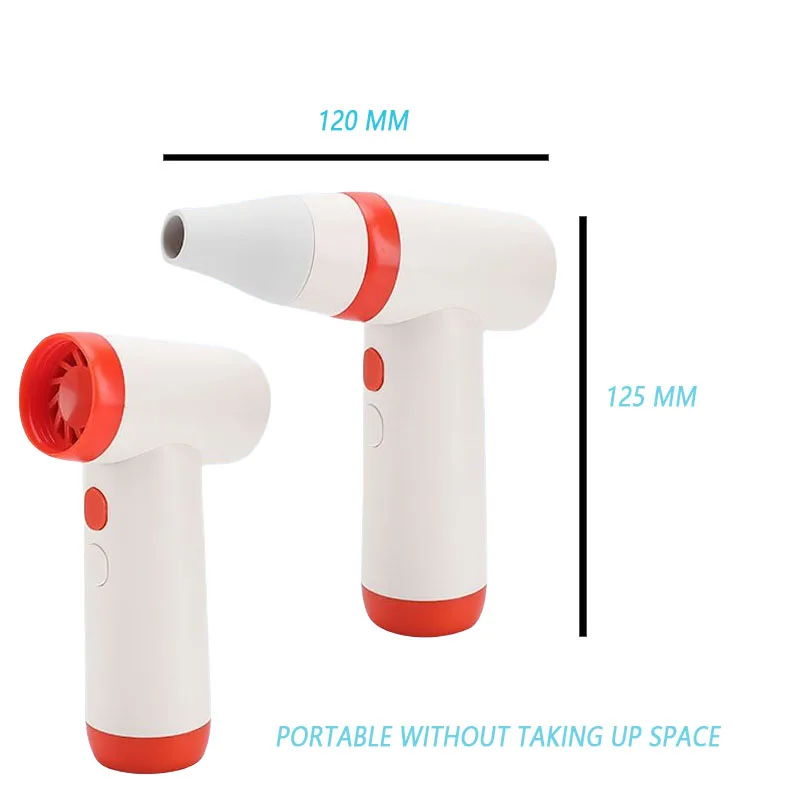 2024 New 120000rpm handheld portable mini violence turbofan for computer cleaning air duster turbo fan jet High speed Hair Dryer