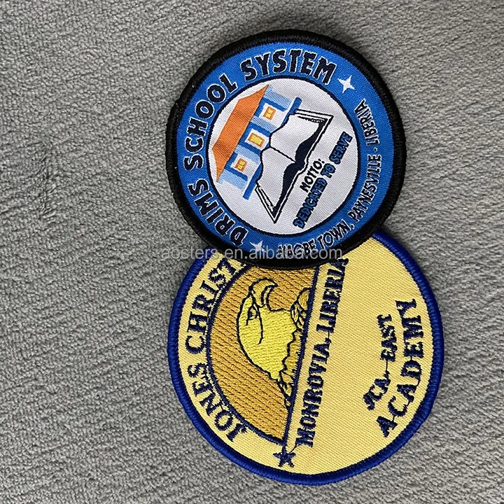 Factory Price Custom design embroidered patch iron on embroidered badges for hat and clothing patch