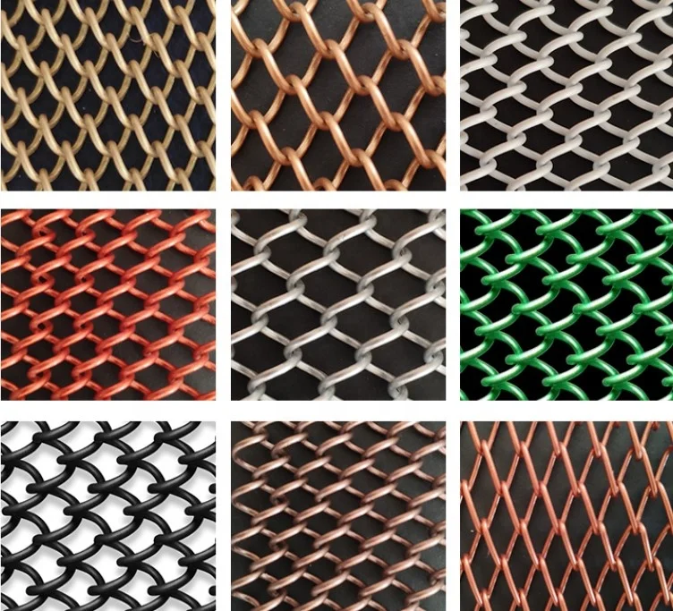 stainless steel chain link curtain fabric chainmail metal for window drapery.
