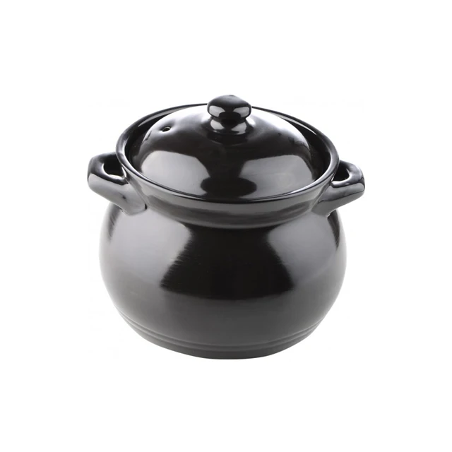 new-coming ceramic large Fermenting Crock custom black round pickle jar