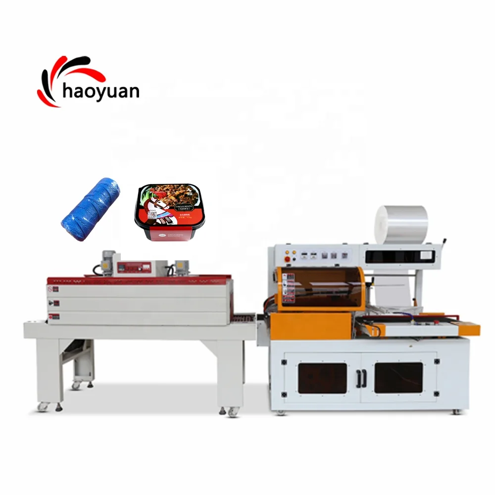 HY-450 Haoyuan Automatic Plastic Film Heat Shrink Packaging Wrapping Machine Machines Manufacturers