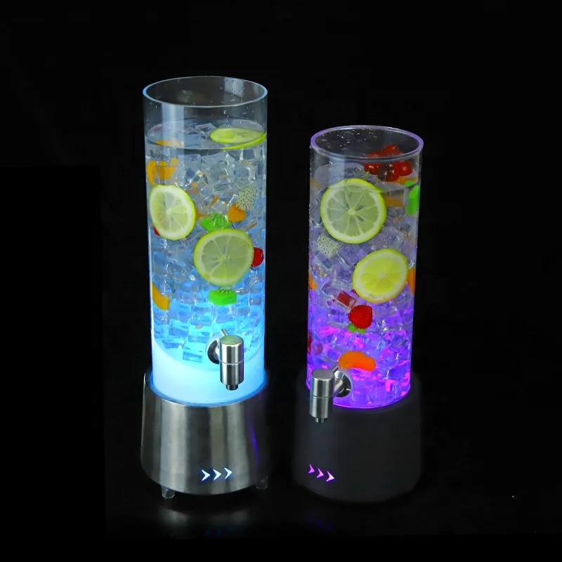 Stainless steel Draft Beverage Beer Dispenser portable light Tower with LED Lights