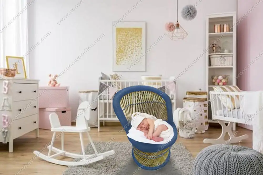 Cute Nursery Basket for Kids Safe Chair Design for Newborns and Toddlers up to 4 Years for Bedroom Photography Props