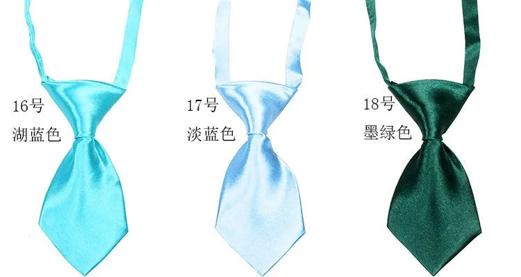 Wholesale custom pet supplies popular Striped solid Formal Neck Tie Party Cat Dog Collar Pet Bow Tie