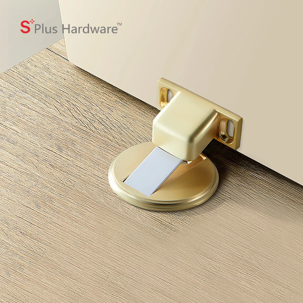 Door Accessories  Mount Doorstops Zinc Alloy Black Door Stop Magnetic Door Stop