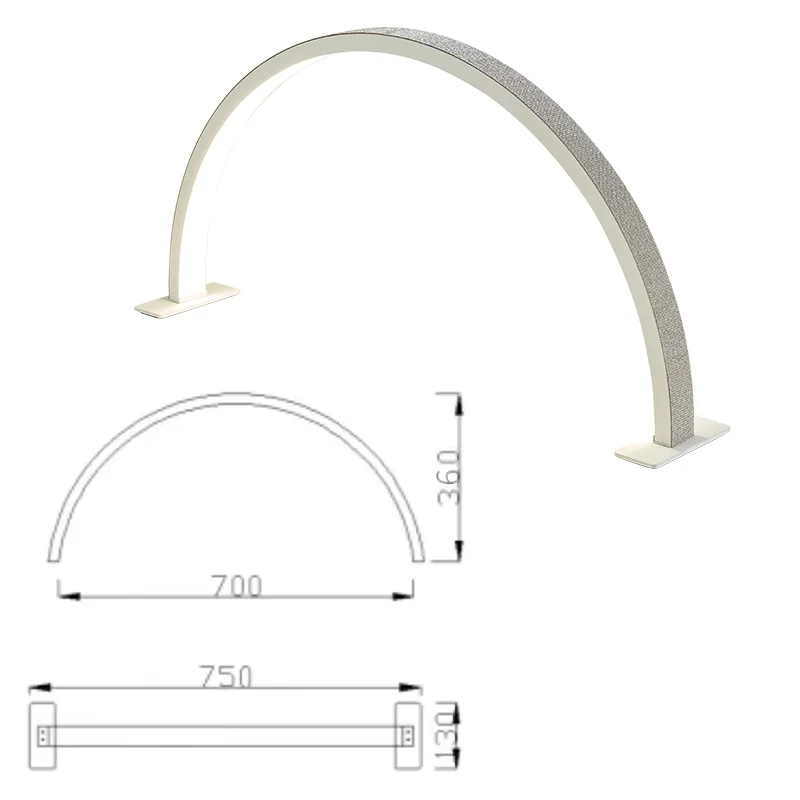 New 40 Pink White black Manicure Table Light Slim-Line Desk UV Led Right Light Half Moon Nail Lamp Customize Logo