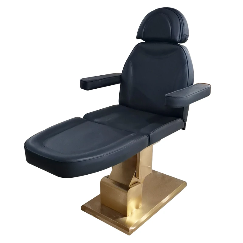 HICOMED White Luxury Spa Salon Furniture Electric Reclining Swivel Beauty Lash Chair Adjustable Best Treatment Massage Bed