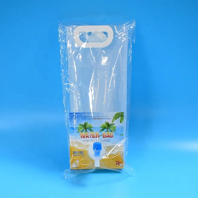 Water Bag with Spigot 10 Liter Drinking Spout Pouch with Tap Big Capacity Collapsible Liquid Packing Bag with Butter