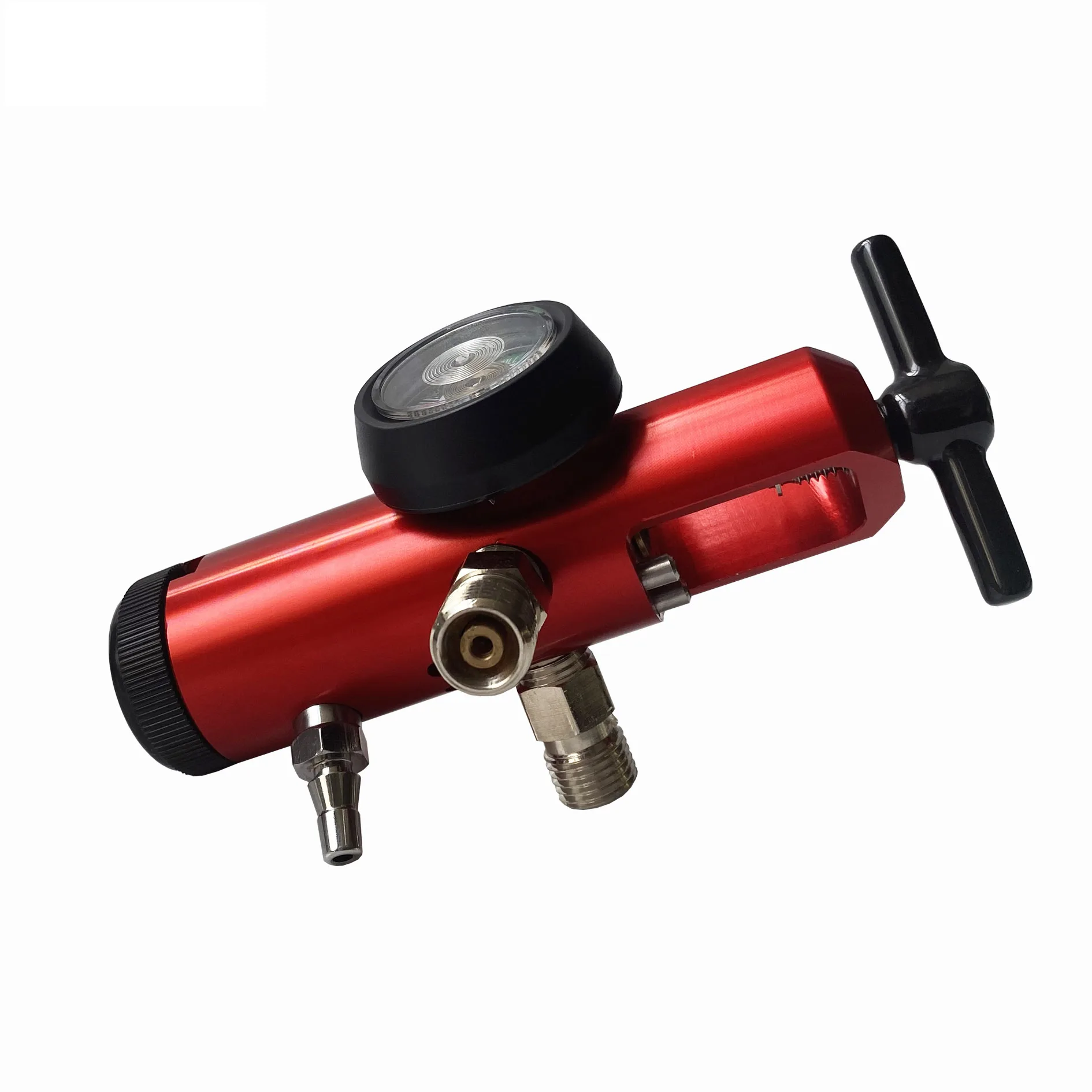 Pretty color EMS Medical oxygen tank regulator CGA870, 0-25LPM, Barb outlet, two check valves