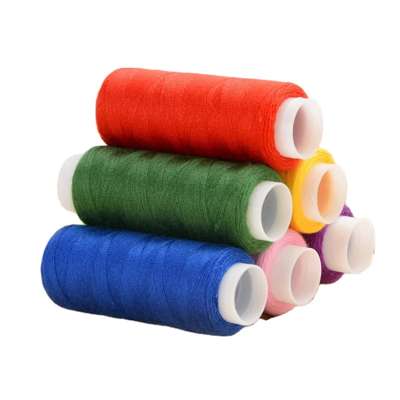 Wholesale 36 color optional plastic tube home sewing machine thread DIY  mending hand sewing thread 100% Polyester