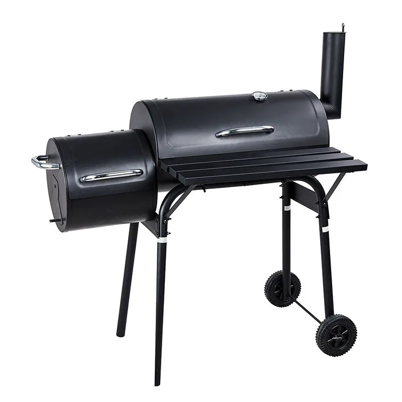 Large outdoor bbq grill with chimney