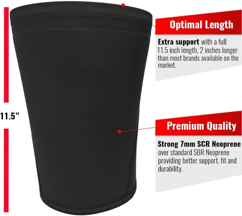 Compression 7mm Neoprene Gym Deadlift Strong Support Rodillera Powerlifting Knee Sleeve