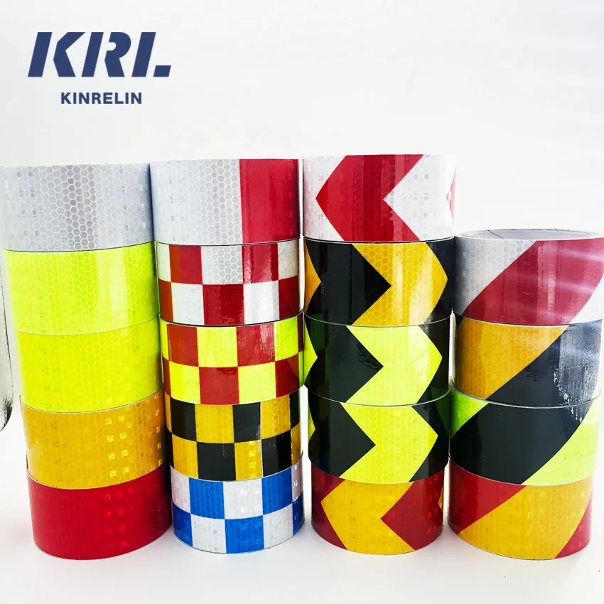 Colorful Fluorescent 5cm x 45.7m Truck Trailer Reflective Tape