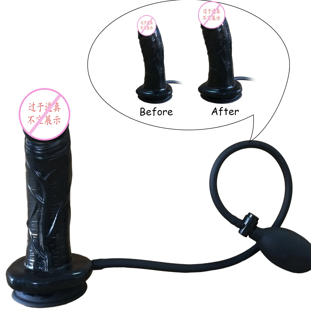 Extreme Mega Inflatable Ass Blaster Pump Up TPE Dildo