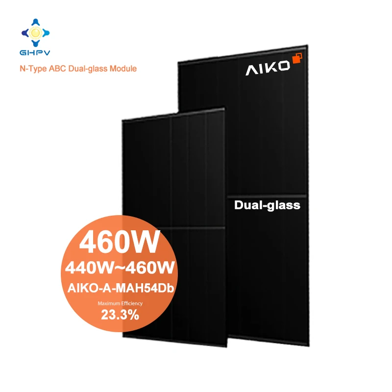 Aiko-A-Mah54Db 440W 445W 450W Double Sided Solar Panels 455W 460W N-Type Perovskite Solar Panels Price
