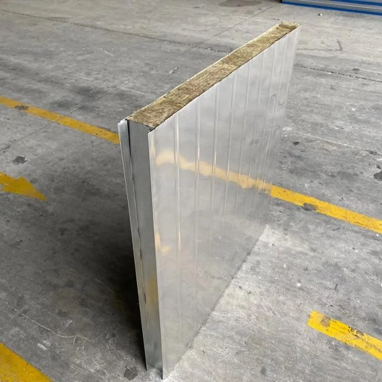Sandwich Panel Stainless Steel Color Steel rock wool