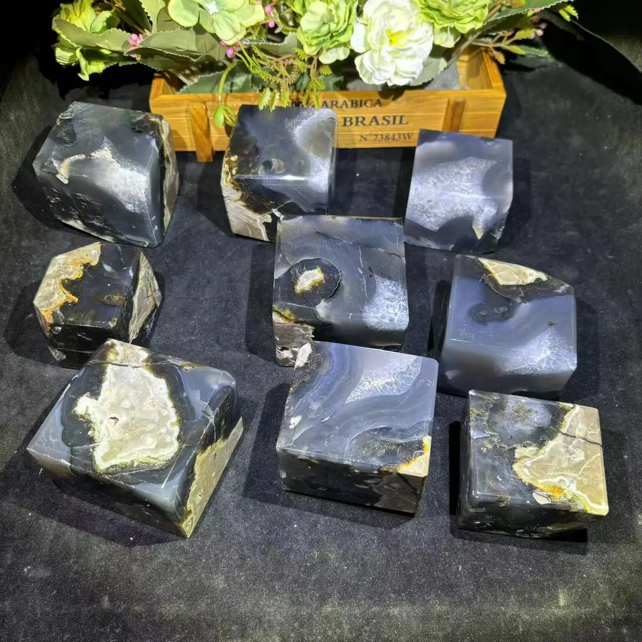 Флуоресцентный Кубик из натурального кристалла