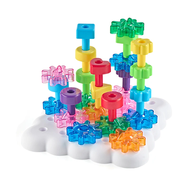 2024 New Product 42pcs early educational gear blocks plastic assembly diy building blocks