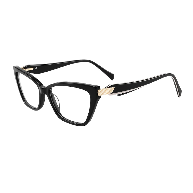 Cellulose Acetate Eyeglasses Frame Women Optical Glasses Custom Acetate Polishing Repairable Spring Hinge For Men