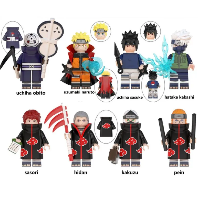 
Hot Anime Series Uchiha pein sasori obito Characters Building Blocks Bricks Toys Collection 