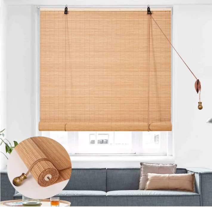 Roman Roller Blinds Bamboo Shades Privacy Protection Bamboo Roll Up Outdoor Indoor Bamboo Blinds